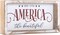 Rustic America the Beautiful Wooden Sign, Patriotic 4th of July Decorations for Home, Fourth of July Table Decorations for Table Shelf Mantel, July 4th Decor for Indoor